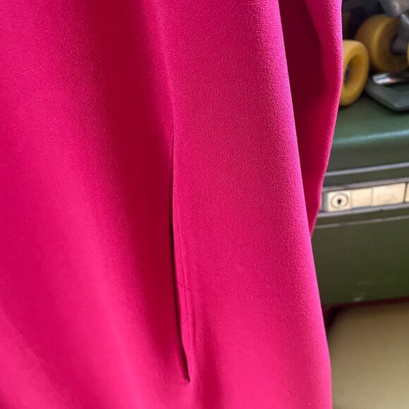 DIANE VON FURSTENBERG Magenta Pink Boxy Squaretan Tunic Dress $258 P XS - Picture 4 of 8